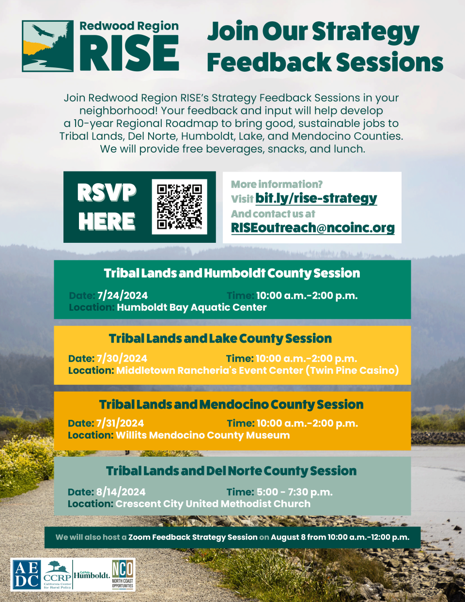 Redwood Region RISE - Strategy Feedback Sessions Summer 2024