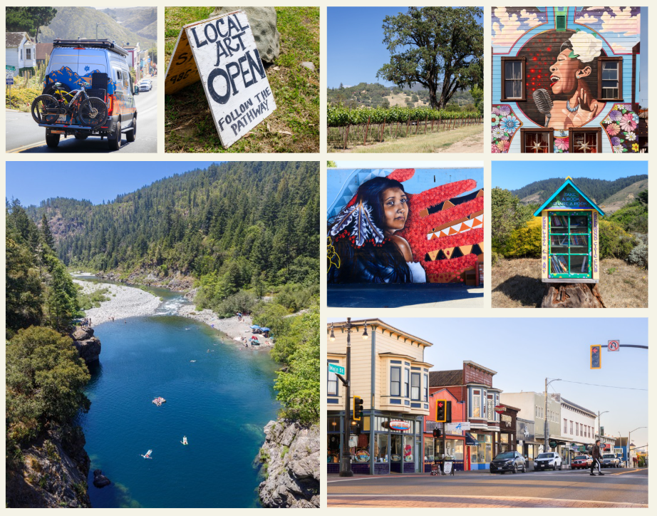 Redwood Region RISE - Arts, Culture, and Tourism Sector - Collage