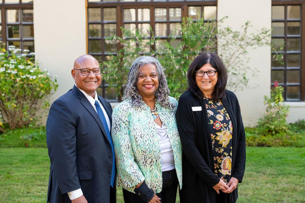 Cal Poly Humboldt's Distinguished Service Award winners: Keith Flamer, Connie Stewart, Robin Smith